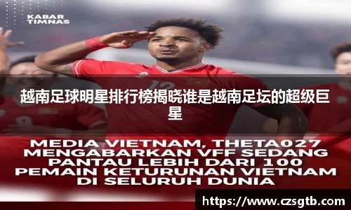 越南足球明星排行榜揭晓谁是越南足坛的超级巨星